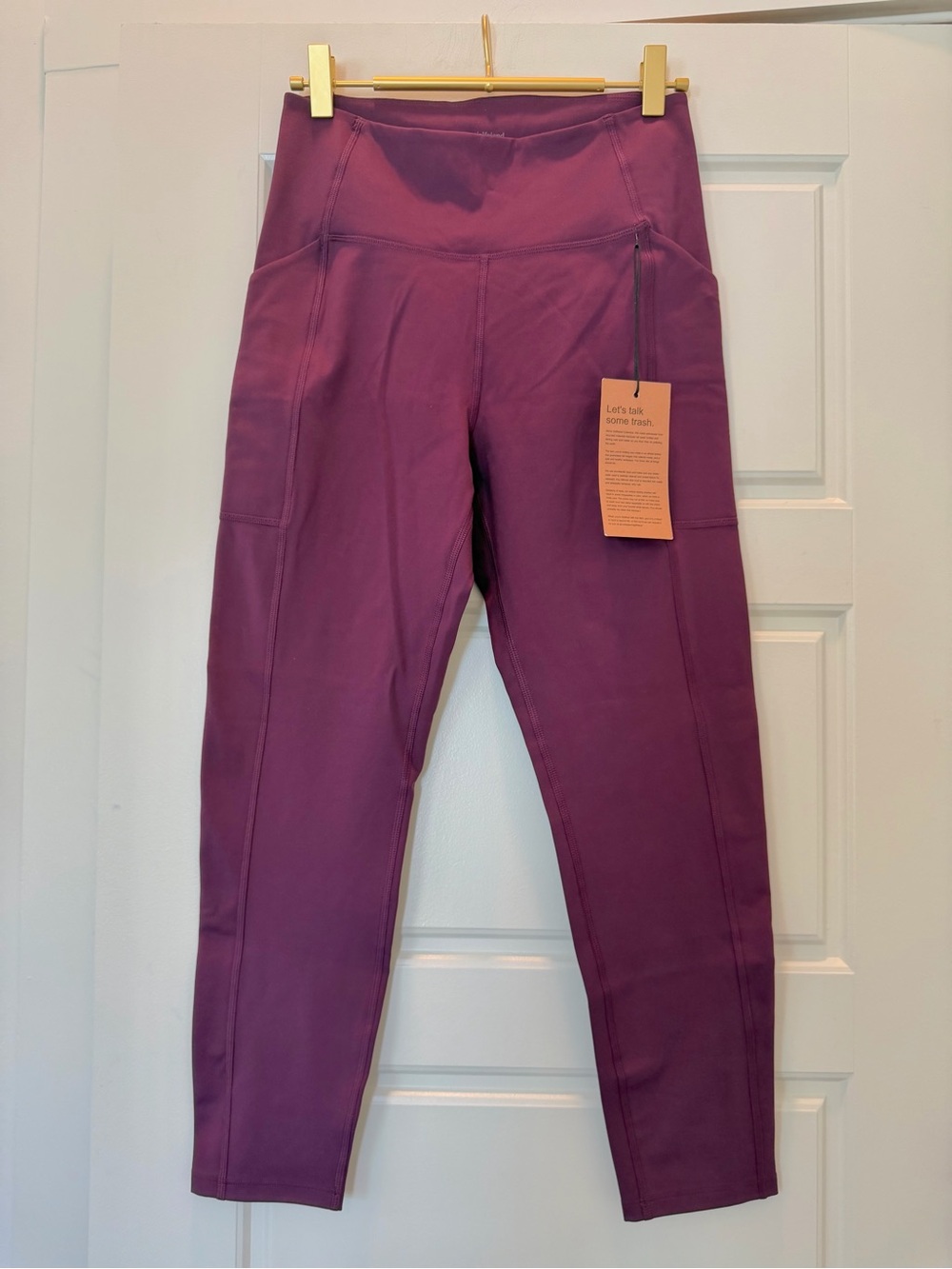 Girlfriend Collective Plum Pocket Leggings Size M
